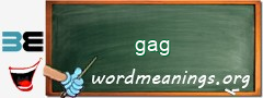 WordMeaning blackboard for gag